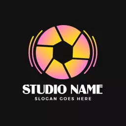 Capturing Moments with a Colorful Photography Lens Logo Template