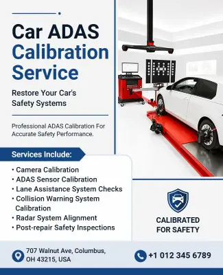 Car ADAS Calibration Service Flyer Template