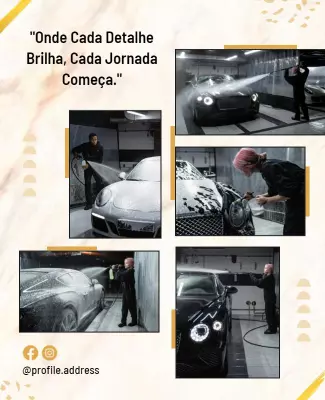 Sleek Marble Car Wash Service Promotion Flyer Template