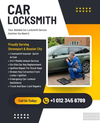 Car Locksmith Services Flyer Template