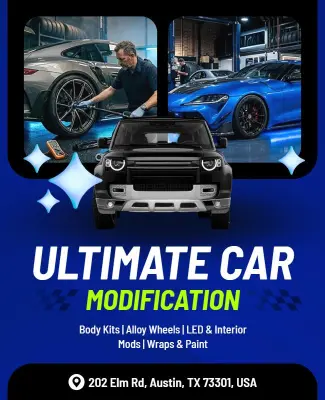 Car Modification Services Advertising Poster Template