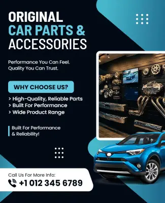 Car Parts and Accessories Promotional Flyer Template