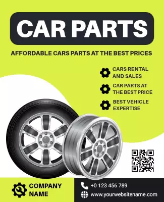Car Parts and Services Promotional Flyer Template