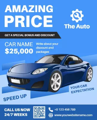 Car Sale Promotional Event Flyer Template