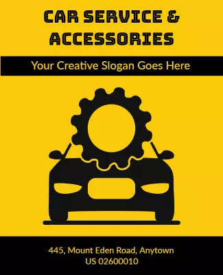 Car Service and Accessories Promotional Flyer Template