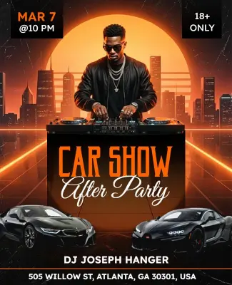 Car Show After Party Event Flyer Template