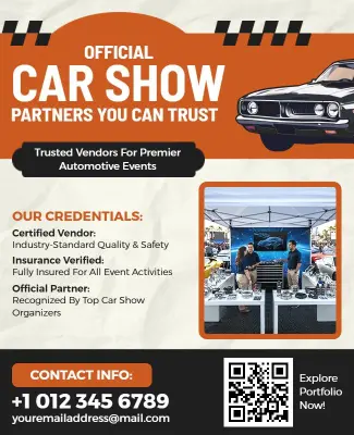 Car Show Partnership Promotion Flyer Template