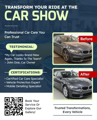 Car Show Transformation Service Flyer Template