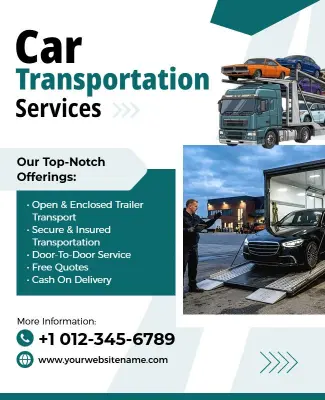 Car Transportation Service Promotion Poster Template