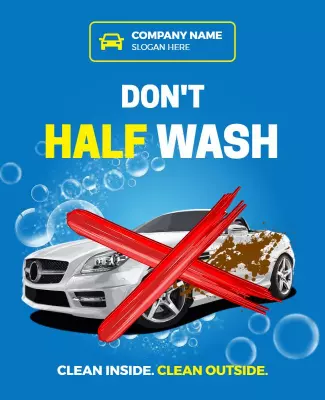 Car Wash Service Promotion Flyer Template