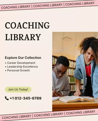 Promotional Career Coaching Library Flyer Template