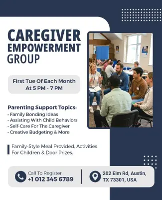 Caregiver Empowerment Group Meeting Flyer Template