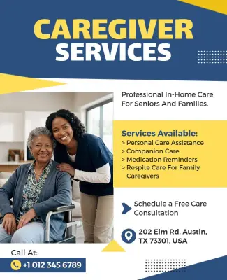 Caregiver Services Flyer Template