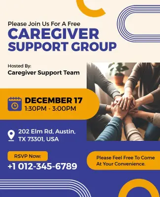 Caregiver Support Group Event Flyer Template