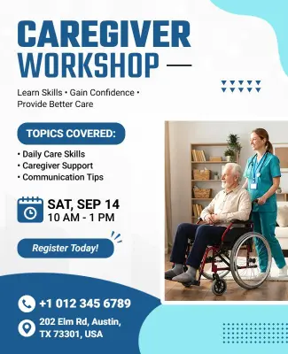 Caregiver Workshop Flyer Template