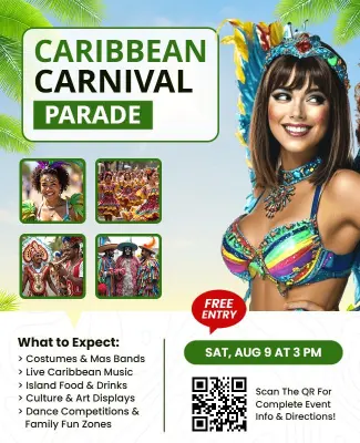Caribbean Carnival Parade Event Flyer Template