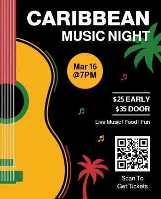 Caribbean Music Night Event Flyer Template
