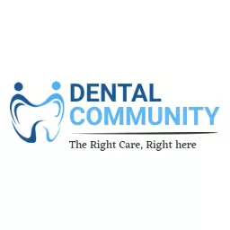 Caring Blue Design Representing Dental Community Services Logo Template