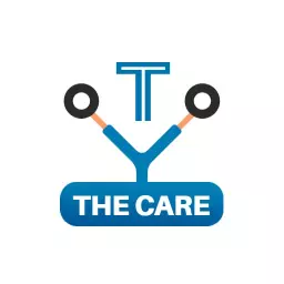 Caring Blue Healthcare Symbol Representing Hospital Services Logo Template