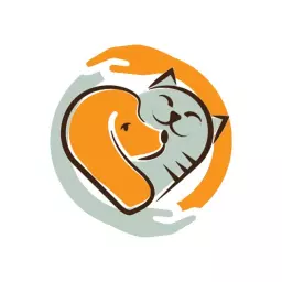 Caring Embrace of Pets Showcasing a Care Center Logo Template