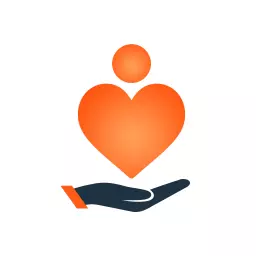 Caring Hand with Heart Symbolizes Insurance Solutions Logo Template
