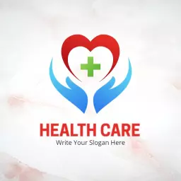Caring Hands Forming a Heart in Vibrant Healthcare Logo Template