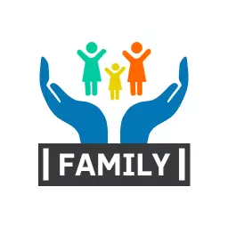 Caring Hands Nurturing Colorful Family Elements Logo Template
