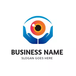 Caring Hands Surrounding Eye for Eye Care Center Logo Template