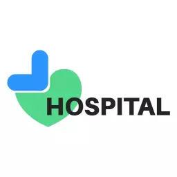 Caring Heart and Cross Symbol for a Modern Hospital Logo Template