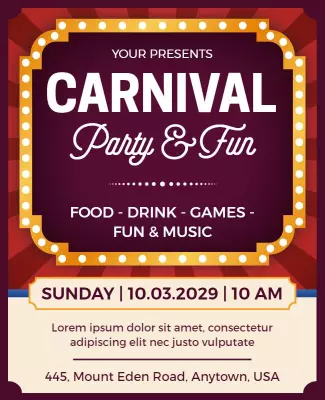 Carnival Party and Fun Event Flyer Template