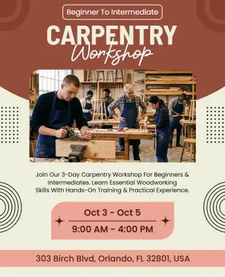 Carpentry Workshop Flyer Template