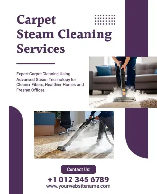 Carpet Steam Cleaning Services Promotional Flyer Template