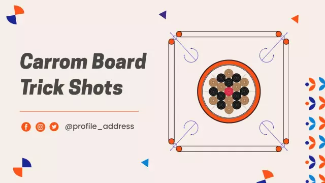Carrom Board Trick Shots Gaming YouTube Thumbnail Template