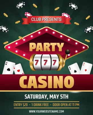 Casino Party Flyer Template