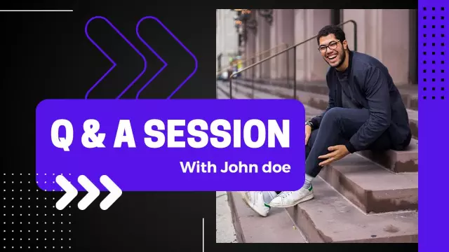 Casual Q&A Session Engagement YouTube Thumbnail Template