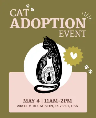 Cat Adoption Day Event Flyer Template