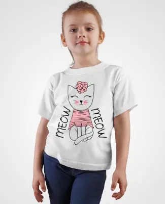 Cat Printed T Shirts Flyer Template for Girl Template