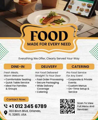 Catering and Food Service Promotion Flyer Template
