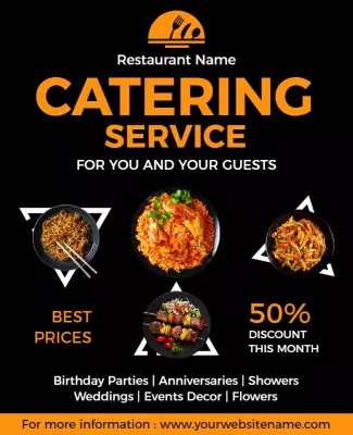 Catering Services Discount Flyer Template
