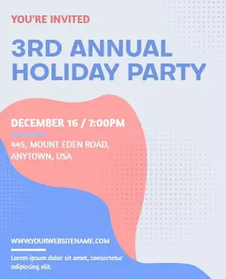 Catskill White Holiday Party Flyer Template