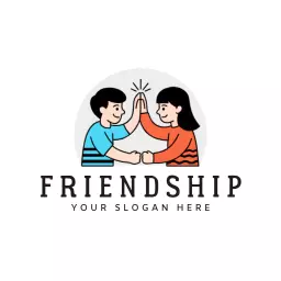 Celebrating Joyful Moments of Togetherness and Friendship Logo Template