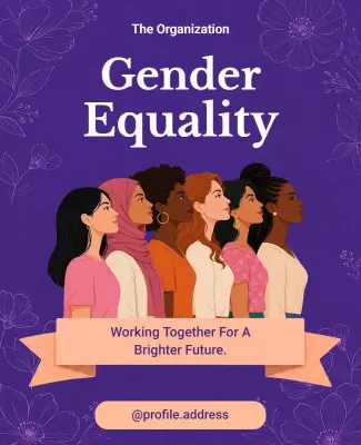 Celebrating Unity and Gender Equality Poster Template
