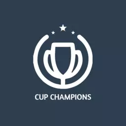 Celebrating Victory with Elegant Cup Champions Logo Template