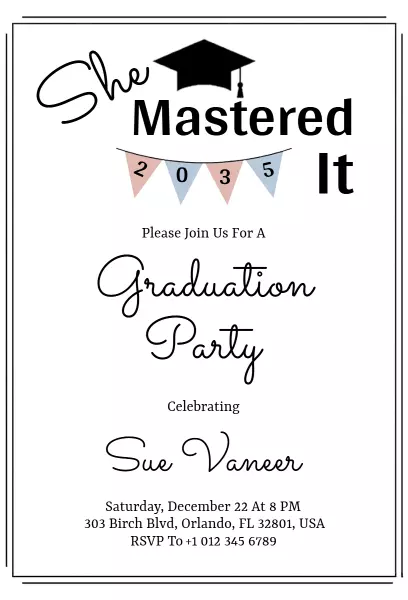 Celebratory Graduation Party Event Invitation Template