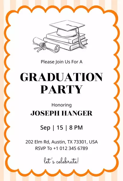 Celebratory Graduation Party Honoring Achievement Invitation Template
