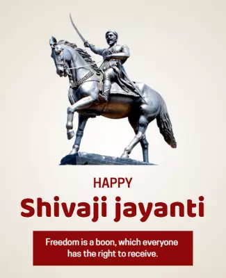 Celebratory Shivaji Jayanti Tribute Poster Template