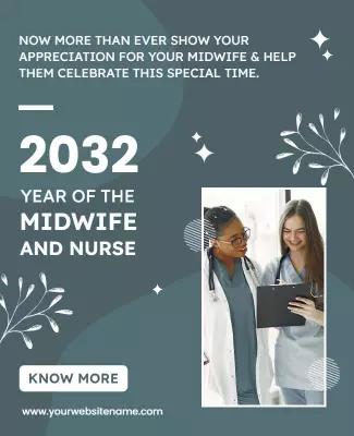 Celebratory Teal Healthcare Appreciation Poster Template