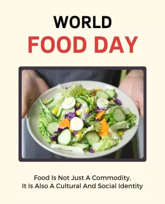 Celebratory World Food Day Healthy Salad Poster Template