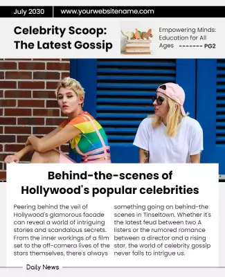 Celebrity Gossip and News Flyer Template