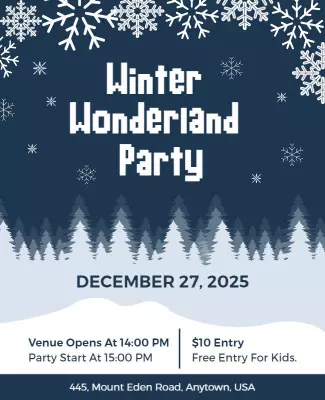 Cello Winter Party Flyer Template
